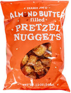 TRADER JOE'S ALMOND BUTTER FILLED PRETZEL NUGGETS 12 OZ #ROCK VALUE-ORDER BY TUESDAY EVENING NOV 25 ARRIVING DEC 03 FOR DELIVERY#