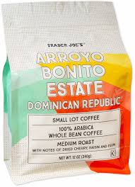 TRADER JOE'S ARROYO BONITO ESTATE DOMINICAN REPUBLIC SMALL LOT COFFEE 12 OZ #ROCK VALUE-ORDER BY  TUESDAY EVENING JULY 15 ARRIVING JULY 23   FOR DELIVERY#