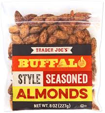 TRADER JOE'S BUFFALO STYLE SEASONED ALMONDS 8 OZ #ROCK VALUE-ORDER BY TUESDAY EVENING NOV 25 ARRIVING DEC 03 FOR DELIVERY#