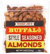 TRADER JOE'S BUFFALO STYLE SEASONED ALMONDS 8 OZ #ROCK VALUE-ORDER BY TUESDAY EVENING NOV 25 ARRIVING DEC 03 FOR DELIVERY#