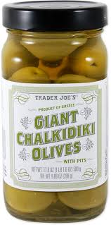 TRADER JOES BLUE CHEESE STUFFED CHALKIDIKI OLIVES 22.9 OZ #ROCK VALUE-ORDER BY TUESDAY EVENING AUGUST 19 ARRIVING AUGUST 27 FOR DELIVERY#