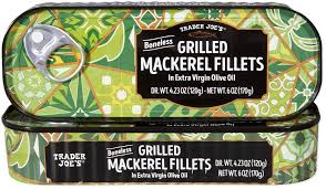 TRADER JOES BONELESS GRILLED MACKEREL FILLETS 6 OZ #ROCK VALUE-ORDER BY  TUESDAY EVENING SEP 02 ARRIVING SEP 10 FOR DELIVERY#