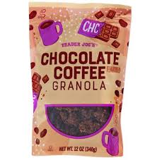 TRADER JOES CHOCOLATE COFFEE FLAVORED GRANOLA 12 OZ #ROCK VALUE-ORDER BY TUESDAY EVENING NOV 04  ARRIVING NOV 12  FOR DELIVERY#