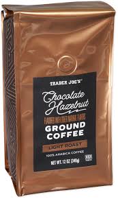 TRADER JOE'S CHOCOLATE HAZELNUT GROUND COFFEE 12 OZ #ROCK VALUE-ORDER BY  TUESDAY EVENING JULY 15 ARRIVING JULY 23   FOR DELIVERY#