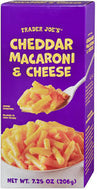 TRADER JOES CHEDDAR MACARONI AND CHEESE 7.25 OZ #ROCK VALUE-ORDER BY  TUESDAY EVENING AUGUST 19 ARRIVING AUGUST 27 FOR DELIVERY#