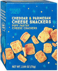 TRADER JOE'S CHEDDAR AND PARMESAN CHEESE SNACKERS 2.64 OZ #ROCK VALUE-ORDER BY TUESDAY EVENING NOV 25 ARRIVING DEC 03 FOR DELIVERY#