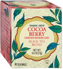 TRADER JOE'S COCOA BERRY BLACK TEA  BLEND 10 CT #ROCK VALUE-ORDER BY  TUESDAY EVENING JULY 15 ARRIVING JULY 23   FOR DELIVERY#