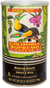 TRADER JOE'S COLOMBIA SUPREMO COFFEE 28 OZ #ROCK VALUE-ORDER BY  TUESDAY EVENING JULY 15 ARRIVING JULY 23   FOR DELIVERY#
