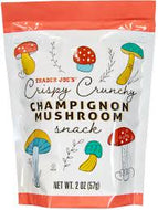 TRADER JOE'S CRISPY CRUNCHY CHAMPIGNON MUSHROOM SNACK 2 OZ #ROCK VALUE-ORDER BY TUESDAY EVENING NOV 25 ARRIVING DEC 03 FOR DELIVERY#