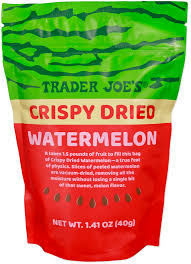 TRADER JOE'S CRISPY DRIED WATERMELON 1.41 OZ #ROCK VALUE-ORDER BY TUESDAY EVENING NOV 25 ARRIVING DEC 03 FOR DELIVERY#