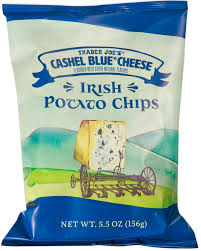 TRADER JOE'S CASEL BLUE CHEESE IRISH POTATO CHIPS 5.5 OZ #ROCK VALUE-ORDER BY TUESDAY EVENING NOV 25 ARRIVING DEC 03 FOR DELIVERY#