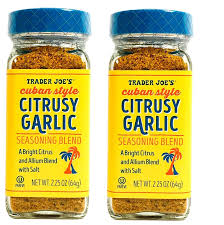 TRADER JOES CUBAN STYLE CITRUSY GARLIC SEASONING BLEND 2.25 OZ #ROCK VALUE-ORDER BY  TUESDAY EVENING AUGUST 19 ARRIVING AUGUST 27 FOR DELIVERY#