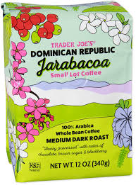TRADER JOE'S DOMINICAN REPUBLIC JARABACOA SMALL LOT COFFEE 12 OZ #ROCK VALUE-ORDER BY  TUESDAY EVENING JULY 15 ARRIVING JULY 23   FOR DELIVERY#