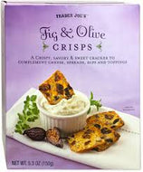 TRADER JOE'S FIG AND OLIVE CRISPS 5.3 OZ  #ROCK VALUE-ORDER BY TUESDAY EVENING NOV 25 ARRIVING DEC 03 FOR DELIVERY#
