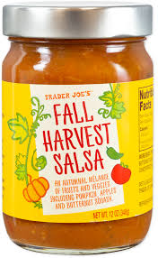 TRADER JOES FALL HARVEST SALSA 12 OZ #ROCK VALUE-ORDER BY  TUESDAY EVENING OCT 28  ARRIVING NOV 05   FOR DELIVERY#