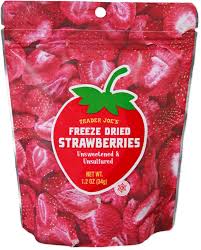 TRADER JOE'S FREEZE DRIED STRAWBERRIES 1.2 OZ #ROCK VALUE-ORDER BY TUESDAY EVENING NOV 25 ARRIVING DEC 03 FOR DELIVERY#