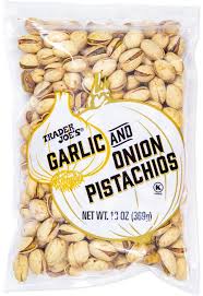 TRADER JOE'S GARLIC AND ONION PISTACHIOS 13 OZ #ROCK VALUE-ORDER BY TUESDAY EVENING NOV 25 ARRIVING DEC 03 FOR DELIVERY#