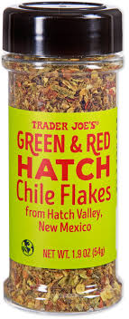 TRADER JOES GREEN AND RED HATCH CHILE FLAKES 1.9 OZ #ROCK VALUE-ORDER BY  TUESDAY EVENING AUGUST 19 ARRIVING AUGUST 27 FOR DELIVERY#