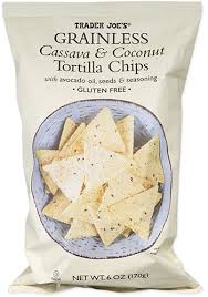 TRADER JOE'S GRAINLESS TORTILLA CHIPS 6 OZ #ROCK VALUE-ORDER BY TUESDAY EVENING NOV 18 ARRIVING NOV 26 FOR DELIVERY#
