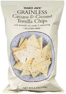 TRADER JOE'S GRAINLESS TORTILLA CHIPS 6 OZ #ROCK VALUE-ORDER BY TUESDAY EVENING NOV 18 ARRIVING NOV 26 FOR DELIVERY#