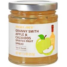 TRADER JOES GRANNY SMITH APPLE & CALVADOS SPIRITED FRUIT SPREAD 7.5 OZ #ROCK VALUE-ORDER BY  TUESDAY EVENING OCT 28  ARRIVING NOV 05   FOR DELIVERY#