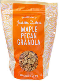 TRADER JOES JUST THE CLUSTERS MAPLE PECAN GRANOLA 16 OZ #ROCK VALUE-ORDER BY TUESDAY EVENING NOV 04  ARRIVING NOV 12  FOR DELIVERY#