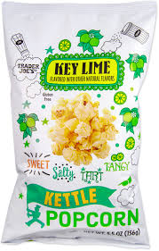 TRADER JOE'S KEY LIME KETTLE POPCORN 5.5 OZ  #ROCK VALUE-ORDER BY TUESDAY EVENING NOV 25 ARRIVING DEC 03 FOR DELIVERY#