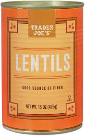 TRADER JOES LENTILS 15 OZ #ROCK VALUE-ORDER BY TUESDAY EVENING AUGUST 19 ARRIVING AUGUST 27 FOR DELIVERY#