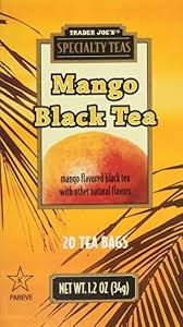 TRADER JOE'S MANGO BLACK TEA  20 CT #ROCK VALUE-ORDER BY  TUESDAY EVENING JULY 15 ARRIVING JULY 23   FOR DELIVERY#