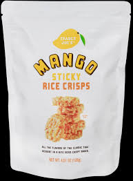 TRADER JOE'S MANGO STICKY RICE CRISPS 4.51 OZ #ROCK VALUE-ORDER BY TUESDAY EVENING NOV 25 ARRIVING DEC 03 FOR DELIVERY#