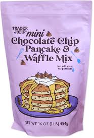 TRADER JOES MINI CHOCOLATE CHIP PANCAKE AND WAFFLE MIX 16 OZ #ROCK VALUE-ORDER BY  TUESDAY EVENING DEC 23  ARRIVING  DEC 31   FOR DELIVERY#