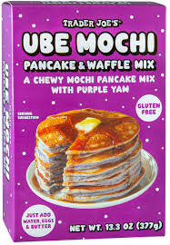 TRADER JOES UBE MOCHI PANCAKE AND WAFFLE MIX 13.3 OZ #ROCK VALUE-ORDER BY  TUESDAY EVENING DEC 23  ARRIVING  DEC 31   FOR DELIVERY#