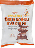 TRADER JOE'S NORWEGIAN SOURDOUGH RYE CHIPS 4.6 OZ #ROCK VALUE-ORDER BY TUESDAY EVENING NOV 25 ARRIVING DEC 03 FOR DELIVERY#