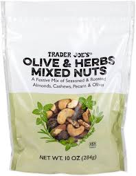 TRADER JOE'S OLIVE AND HERBS MIXED NUTS 10 OZ #ROCK VALUE-ORDER BY TUESDAY EVENING NOV 25 ARRIVING DEC 03 FOR DELIVERY#