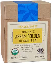 TRADER JOE'S ORGANIC ASSAM GOLDEN BLACK TEA  20 CT #ROCK VALUE-ORDER BY  TUESDAY EVENING JULY 15 ARRIVING JULY 23   FOR DELIVERY#
