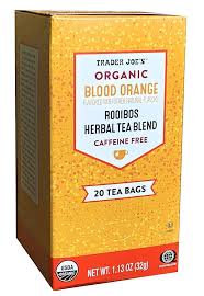 TRADER JOE'S ORGANIC BLOOD ORANGE ROOIBOS HERBAL TEA BLEND 20 CT  #ROCK VALUE-ORDER BY  TUESDAY EVENING JULY 15 ARRIVING JULY 23   FOR DELIVERY#