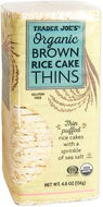 TRADER JOE'S ORGANIC BROWN RICE CAKE THINS 4.8 OZ #ROCK VALUE-ORDER BY TUESDAY EVENING NOV 25 ARRIVING DEC 03 FOR DELIVERY#