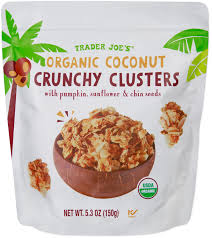 TRADER JOE'S ORGANIC COCONUT CRUNCHY CLUSTERS 5.3 OZ #ROCK VALUE-ORDER BY TUESDAY EVENING NOV 25 ARRIVING DEC 03 FOR DELIVERY#