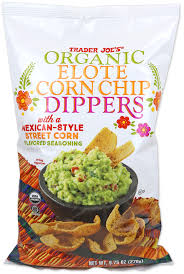 TRADER JOE'S ORGANIC ELOTE CORN CHIP DIPPERS 9.75 OZ #ROCK VALUE-ORDER BY TUESDAY EVENING NOV 25 ARRIVING DEC 03 FOR DELIVERY#