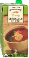TRADER JOES ORGANIC HEARTY VEGETABLE BROTH 32 OZ #ROCK VALUE-ORDER BY TUESDAY EVENING SEP 30 ARRIVING OCT 08 FOR DELIVERY#