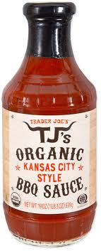 TRADER JOES ORGANIC KANSAS CITY STYLE BBQ SAUCE 19 OZ #ROCK VALUE-ORDER BY  TUESDAY EVENING OCT 28  ARRIVING NOV 05   FOR DELIVERY#