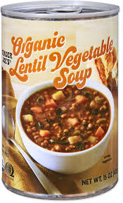 TRADER JOES ORGANIC LENTIL VEGETABLE SOUP 15 OZ #ROCK VALUE-ORDER BY TUESDAY EVENING SEP 30 ARRIVING OCT 08 FOR DELIVERY#