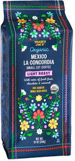 TRADER JOE'S ORGANIC MEXICO LA CONCORDIA SMALL LOT COFFEE 12 OZ #ROCK VALUE-ORDER BY  TUESDAY EVENING JULY 15 ARRIVING JULY 23   FOR DELIVERY#