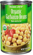 TRADER JOES ORGANIC GARBANZO BEANS 15.5 OZ #ROCK VALUE-ORDER BY TUESDAY EVENING AUGUST 19 ARRIVING AUGUST 27 FOR DELIVERY#