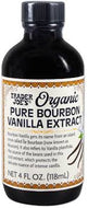 TRADER JOES ORGANIC PURE BOURBON VANILLA EXTRACT 4 OZ #ROCK VALUE-ORDER BY  TUESDAY EVENING DEC 23  ARRIVING  DEC 31   FOR DELIVERY#
