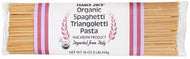 TRADER JOES ORGANIC SPAGHETTI TRIANGOLETTI PASTA 16 OZ #ROCK VALUE-ORDER BY  TUESDAY EVENING AUGUST 19 ARRIVING AUGUST 27 FOR DELIVERY#