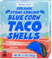 TRADER JOES ORGANIC STONE GROUND BLUE CORN TACO SHELLS 5.5 OZ #ROCK VALUE-ORDER BY  TUESDAY EVENING DEC 23  ARRIVING  DEC 31   FOR DELIVERY#