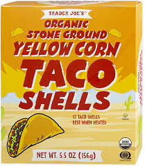 TRADER JOES ORGANIC STONE GROUND YELLOW CORN TACO SHELLS 5.5 OZ #ROCK VALUE-ORDER BY  TUESDAY EVENING DEC 23  ARRIVING  DEC 31   FOR DELIVERY#