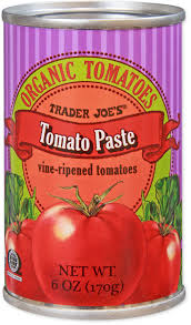 TRADER JOES ORGANIC TOMATO PASTE 6 OZ #ROCK VALUE-ORDER BY TUESDAY EVENING AUGUST 19 ARRIVING AUGUST 27 FOR DELIVERY#