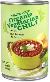 TRADER JOES ORGANIC VEGETARIAN CHILI 14.67 OZ #ROCK VALUE-ORDER BY TUESDAY EVENING SEP 30 ARRIVING OCT 08 FOR DELIVERY#